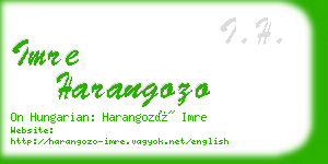 imre harangozo business card